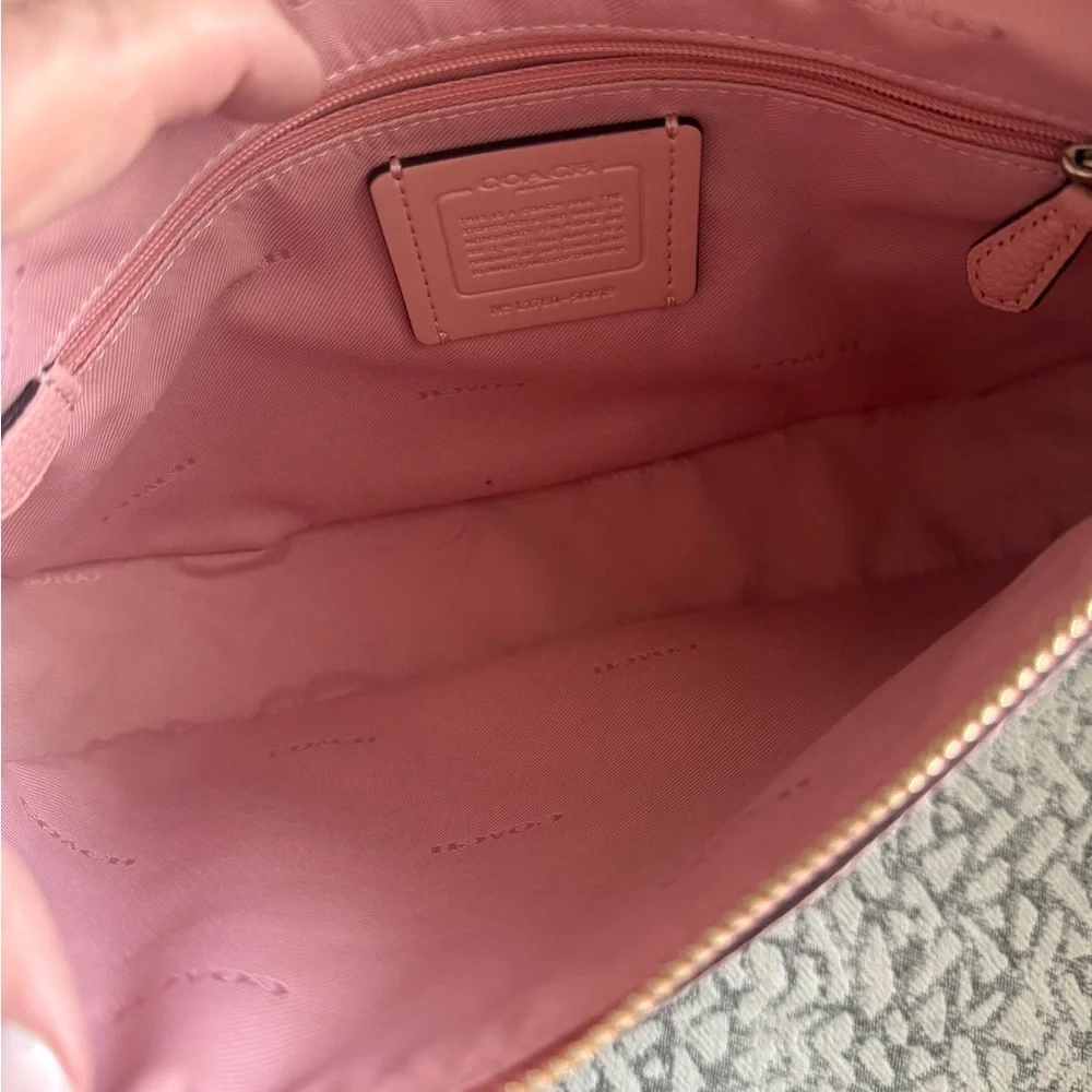Coach Chelsea Pink Pebble Leather Shoulder / Crossbody Bag with Silver Hardware